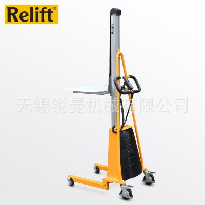 锐励迷你型电动堆高车铝合金单立柱工位升降车装卸轻型小叉车平台 1台图5