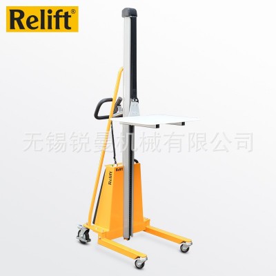 锐励迷你型电动堆高车铝合金单立柱工位升降车装卸轻型小叉车平台 1台图4