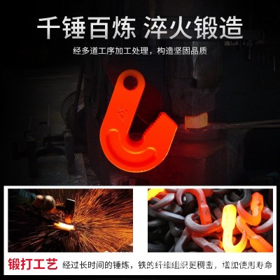 辰力 PDB钢板起重钳SVC竖吊钳LA横吊3t5吨模锻CDH吊钳吊索具厂家  1个图5