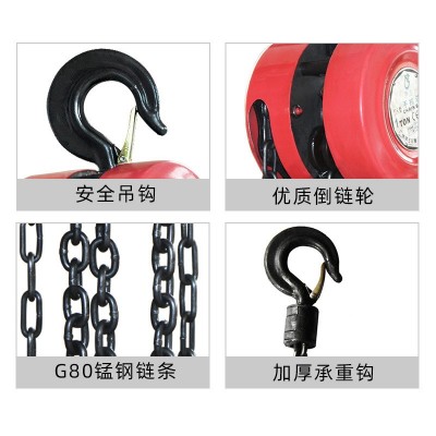 工厂品牌直销工友起重吊葫芦手拉葫芦2t3m家用起重机链条手动倒链  1台图4