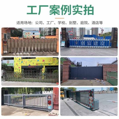电动分段直线伸缩悬浮门学校工厂小区铝合金悬浮平移门企业自动门  1个图3