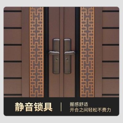 厂家直销横格不锈钢双开门门韩式单门进户通风防盗门多规格入户门  1件图4