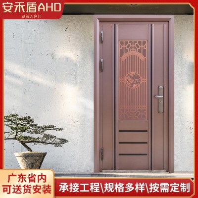 不锈钢入户单门别墅大门双开门防盗门进户不锈钢子母门家用铸铝门  1件