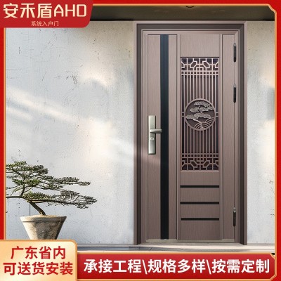 厂家直销新中式窗框装饰高端铜门精雕铸铝门系统门  1件