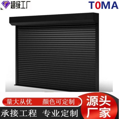 跨境铝合金电动防盗遮阳卷帘窗智能遥控欧式别墅家用阳台隔音卷帘  1件图2