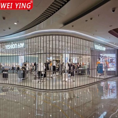 铝合金透明水晶折叠门店铺商场推拉门侧拉弧形pvc折叠门折闸厂家  1件