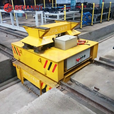 钢轨过跨轨道模具转运车手柄遥控子母式轨道运输车液压升降平板车  1台图4
