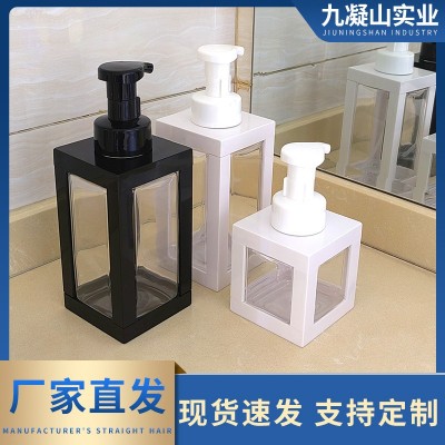 洗面奶泡沫按压瓶350ml方形塑料瓶750ml大容量洗发水沐浴露分装瓶  1个