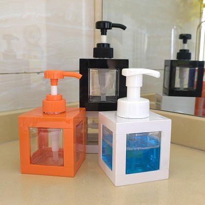 洗面奶泡沫按压瓶350ml方形塑料瓶750ml大容量洗发水沐浴露分装瓶  1个图4