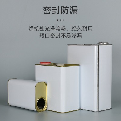 1L马口铁罐化工4L油漆铁桶5L白色固化剂方形铁桶18L机油嘴方铁罐  1个图4