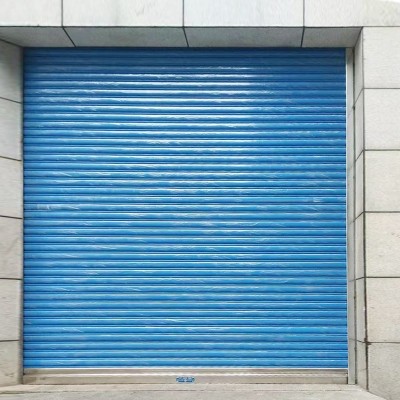 不锈钢彩板闸卷帘门铝合金电动防盗卷门店铺超市防盗门卷闸门 5平方米图3