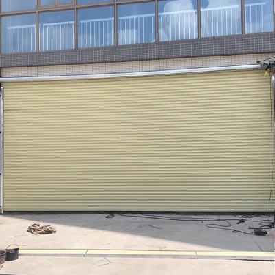不锈钢彩板闸卷帘门铝合金电动防盗卷门店铺超市防盗门卷闸门 5平方米图2