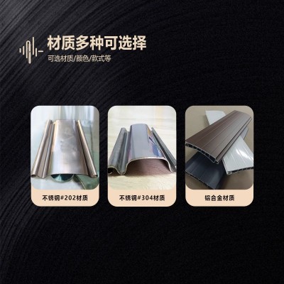 铝合金卷闸门卷帘门翻版车库门电动遥控水晶别墅不锈钢卷拉门手动  1平方米图3