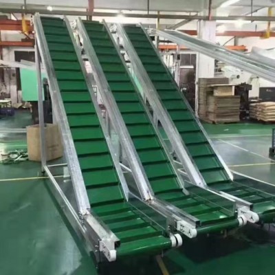 皮带输送机爬坡可移动快递物流分拣线食品级不锈钢裙边皮带机 1米图5